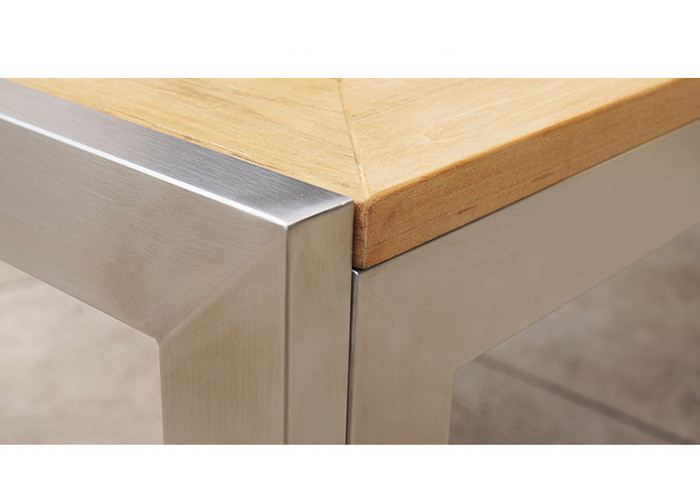 Stainless Steel Solid Wooden Outdoor Furniture High End With OEM / ODM Special Offer