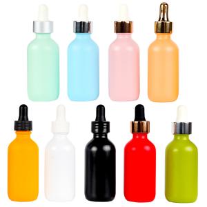 Quality Leak Proof Cosmetic Dropper Bottles Aluminium Alloy Cap 2 Oz Tincture Bottles wholesale