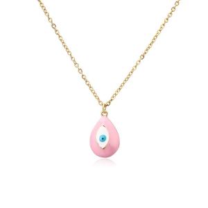 Quality Turkish 14k Gold Necklace Jewelry Evil Eye Bead Pendant Necklace wholesale