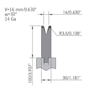 Quality 42CrMo 30 Degree Press Brake Dies CNC Single V Bottom Mold wholesale