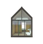 Outdoor Hotel or Living Aluminum Alloy Windows Triangular Roof Prefabricated