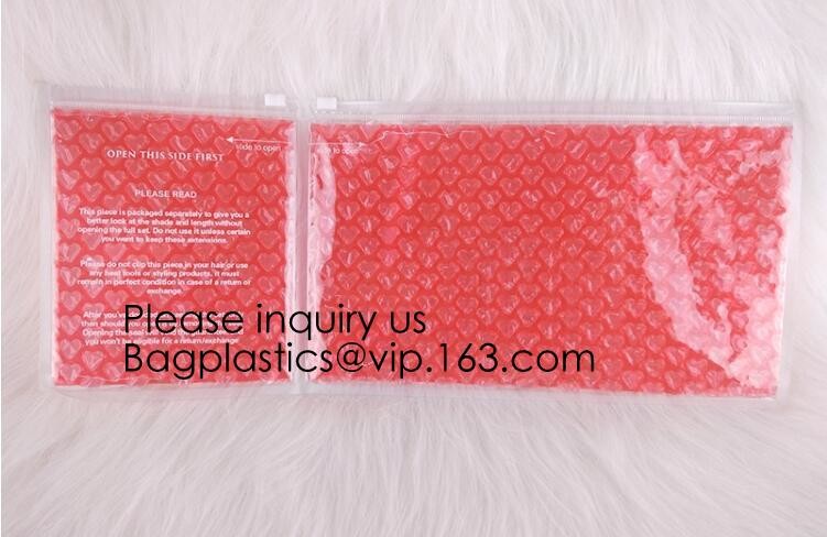 Colored PVC Film Bubble Bag/Special PVC k Bubble Bag/New Material Bubble Mailer With Zipper, bagease, bagplastics