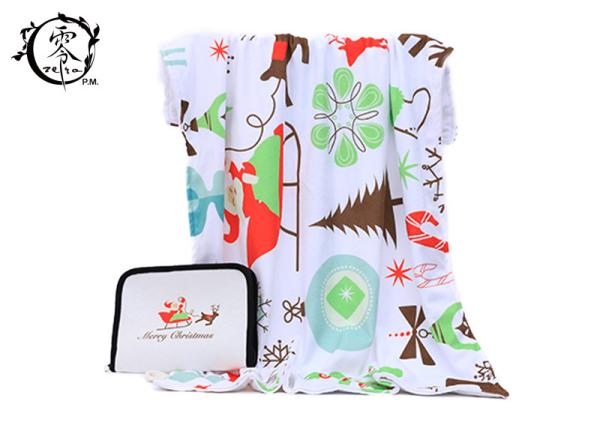 Winter Soft Warm Christmas Deer Velvet Fleece Blanket Fuzzy Velvet Plush Throw