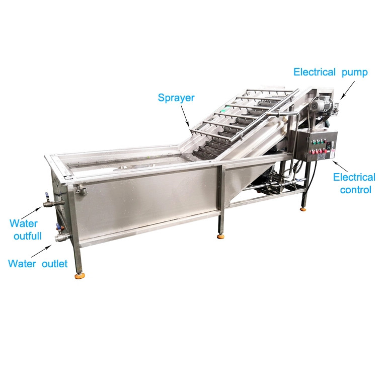 Multifunctional Ginger Washing Double Bubble Water Spinach Industrial Fruit Washing Ozone System