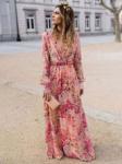 Black Floral Casual Dress