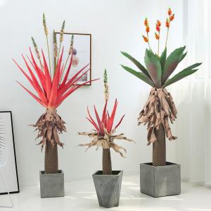 Quality Thick Leaves Artificial Potted Flower Aloe Indoor Decor Realistic Appearance Plant wholesale