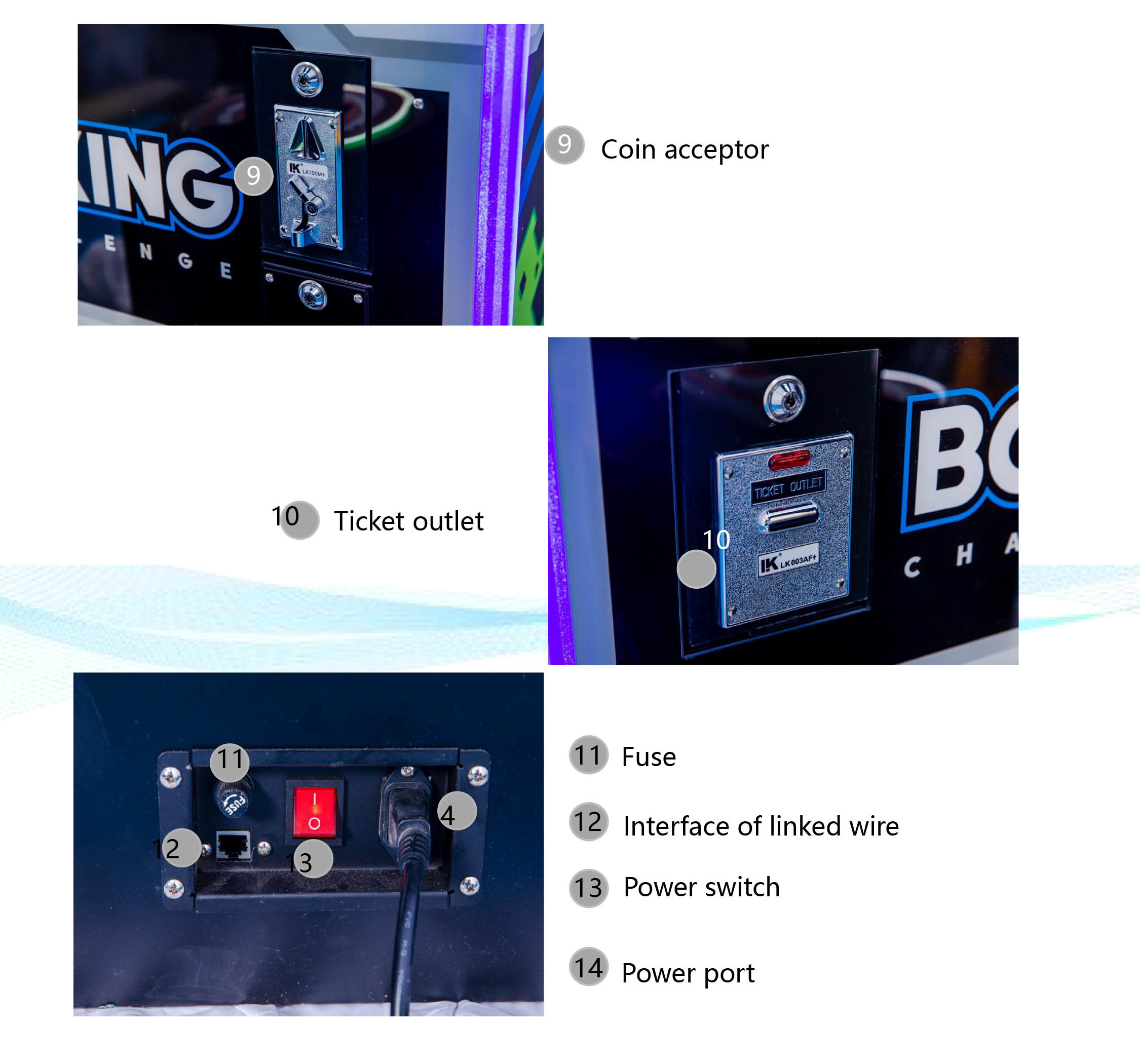 42 Inch LCD Amusement Boxing Arcade Machine Coin Operated Kick And Punch