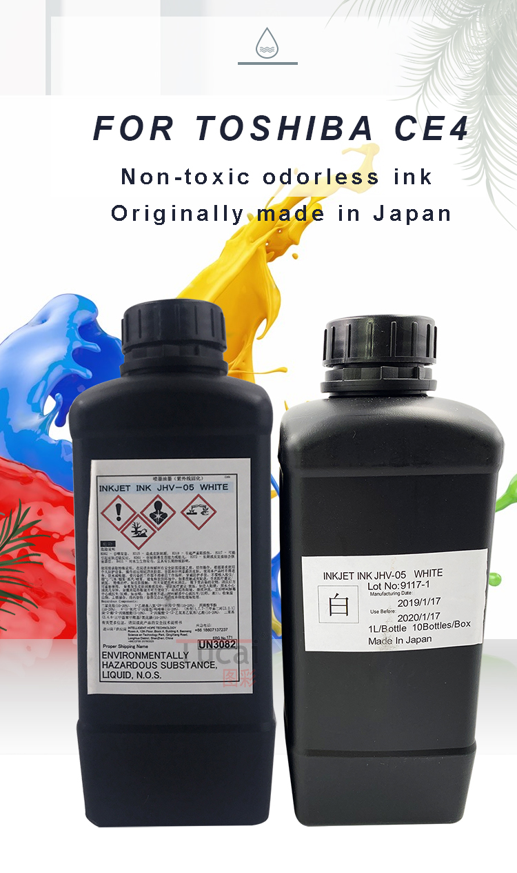 Non Toxic Odorless UV Inkjet Ink For Toshiba CE4 Printhead Uv Curable Inkjet Ink