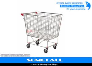 Quality Supermarket Metal Wire Container With 4 Wheels For Cargo Storage Custom Logo wholesale
