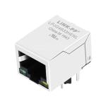 LPJG4933HENL 100/1000 Base-T Tab Down Green/Yellow Led Single Port Cat5e RJ45