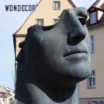 Customized Outdoor Garden Decoration Large Abstract Face Bronze Statue