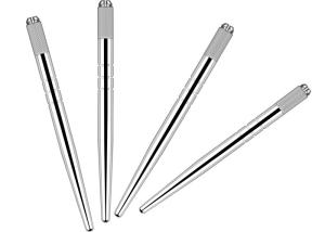 Quality Microblading Hairstroking Manual Tattoo Pen Silver EO Sterilized wholesale