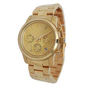 Quality Solid Bands Waterproof Stainless Steel Watches With Gold Plating wholesale