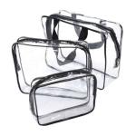 Heat Seal Plain Clear Plastic Makeup Bag Logo Printable Various Size Sewing