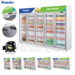 Upright 4 Door Commercial Display Drink Fridge 1000L SS304 Material