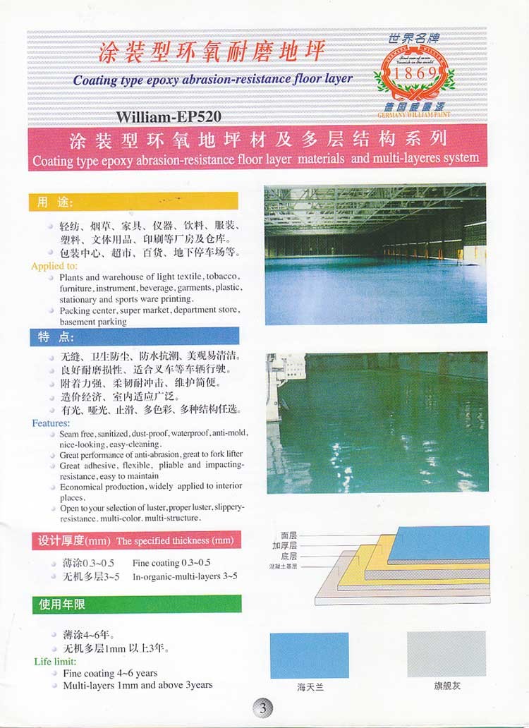 Customized Waterproof Water Resistant Floor Paint Water Based Epoxy 3D Floor Paint