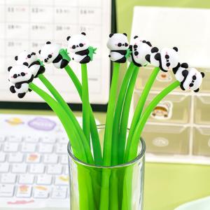 Quality 0.5mm Cute Panda Creative Gel Ink Pen Student Stationery Silicone Gel Pen wholesale
