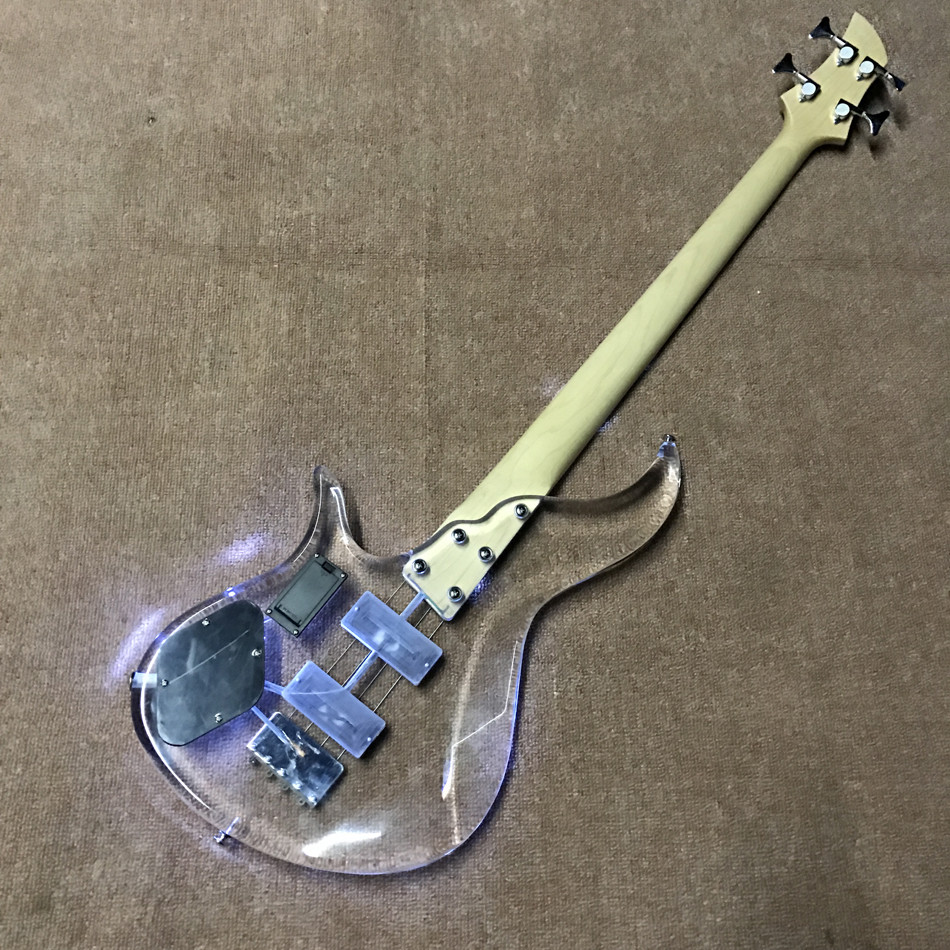 High quality LED light acrylic electric guitar rosewood fingerboard, free shipping