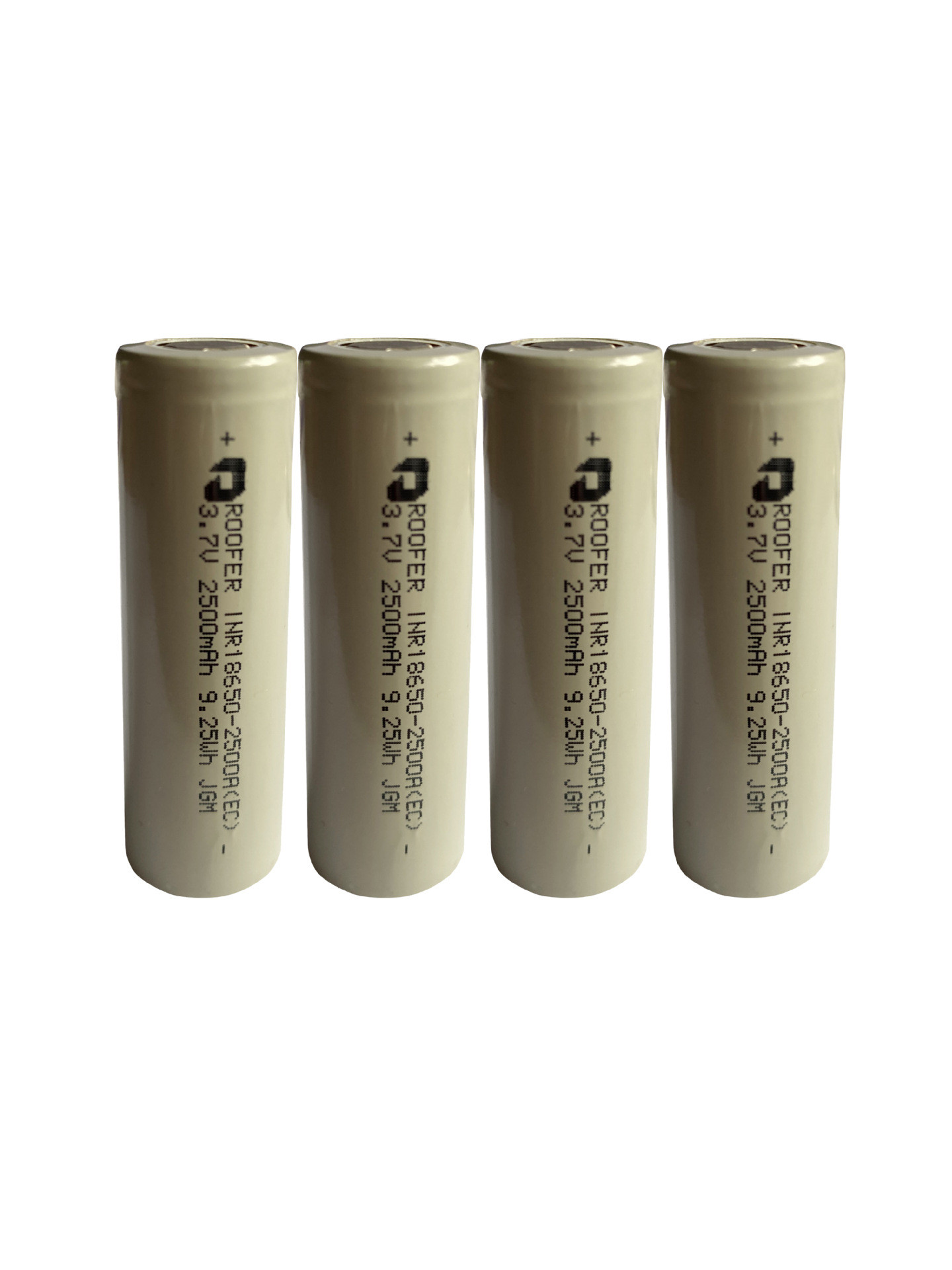 2500mAh 3.7V 9.25Wh 18650 Lithium Ion Battery