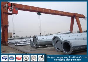 Quality Distribution Line Steel Electrical Power Post Q345 Bitumen Painted 110KV wholesale