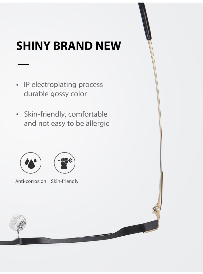 Aluminum Magnesium Titanium Frame Glasses , Custom Lens Round Prescription Glasses