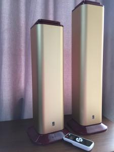 Quality 195*195*530mm Standing Alone Gold Color Commercial Aroma Diffuser Machine Remote Control DC12V wholesale