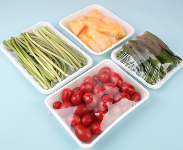 52g Degradable cornstarch disposable plates For Fresh Fruit And Vegetable Tray