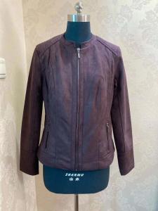 Quality 95% Polyester 5% Elastane Sueded Ladies Bomber Jacket wholesale