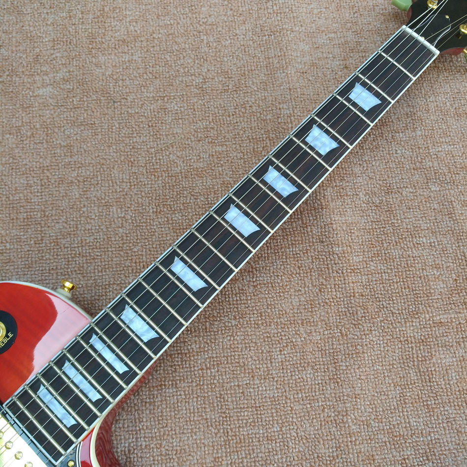 Standard LP 1959 R9 electric guitar, Cherry burst color electric guitar with Gold hardware, free shipping