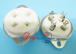 Quality Ceramic Material Vacuum Tube Sockets U4A 4 Pin Tube Socket For 300B , 2A3 , 811 wholesale