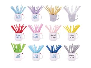 Quality Biodegradable Dot Color Print Paper Party Straws Beverage Accessories wholesale