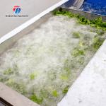 380V Integrating Spinach Washing Machine , Blasting Isolating Potato Cleaning