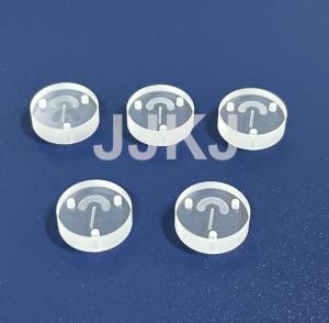 Quality Scratch Resistant Synthetic Sapphire Window Optic Sapphire Button With Grooves wholesale