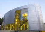 Silver Gold Non Combustible Aluminum Curtain Wall Extrusions Facade Cladding
