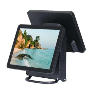 Quality Black Color Dual Screen All In One Point Of Sale Systems With Aluminium Alloy Housing wholesale