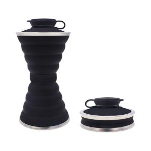 Quality 500ML Reusable Travel Collapsible Silicone Water Bottle wholesale