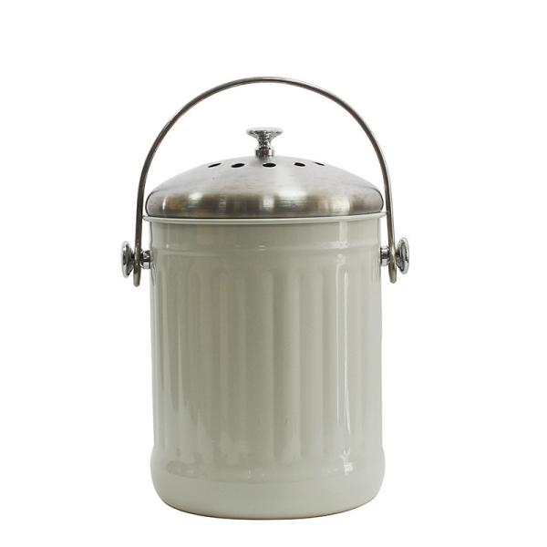Kitchen Compost Bin for Counter or Under Sink Small Metal Indoor Home Apartment