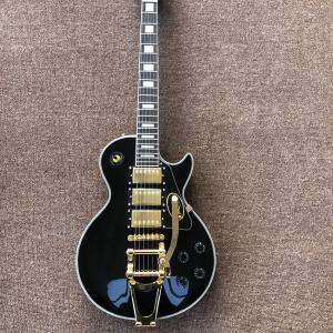 Quality Custom Grand LP Style Electric Guitar with Rosewood Fingerboard White Binding Gold Hardware Bigsby Tremolo wholesale