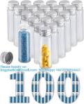 Glass Bottles with Aluminum Cap, Glass Jars Small Storage Bottle Glass Vials,