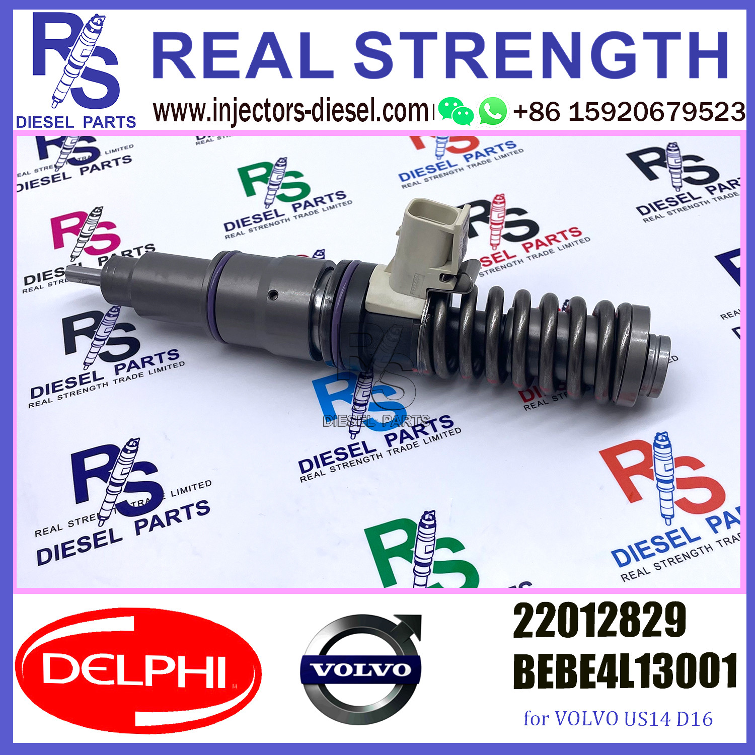DELPHI 4pin injector 22012829 Diesel pump Injector V-O-L-V 22012829 BEBE4L13001 E3.5 for V-O-L-V US14 D16