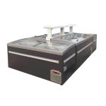 Curved Glass Door Combination Open Top Island Freezer
