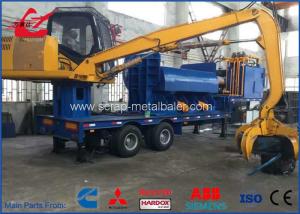 Quality Tailer Mobile Scrap Baler Logger Hydraulic Baling Press Automatic Feeding and Discharding wholesale