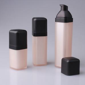 Quality Square Serum Lotions Pink PMMA Skincare Bottle 30ml Airless Pump Bottle Cosmetic Containers wholesale