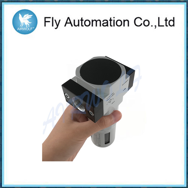 White Air Preparation Units G1/2 Metal , Fully Automatic Air Filter Regulator