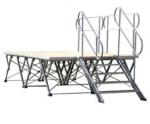 Outdoors Folding Aluminum Platform Weather Resistant Smooth Welding