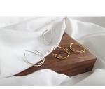 Lanciashow 925 Sterling Silver Jewellery Simple Interweave Twisted Hoop Earrings