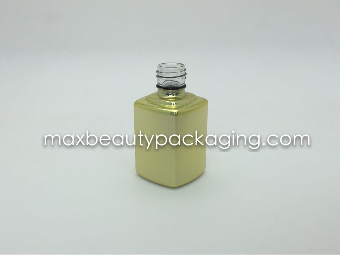 thick strong powder coating gel polish bottle UV metallic gold coating color gel polish bottle nail polish packaging