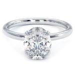 18K 14K 10K Solid Gold Customized Jewelry 1 Carat Def Vvs clarity Cvd oval cut