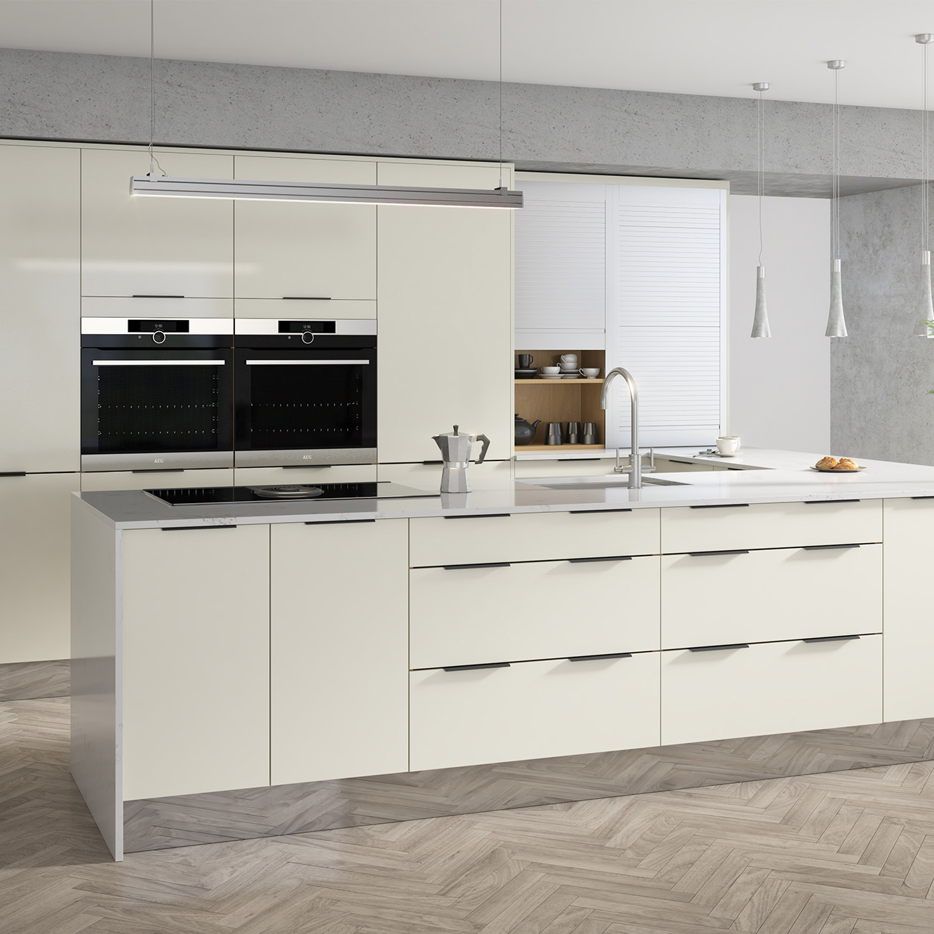 Waterproof Smart Wood Full Kitchen Cabinets European Style Customized for Home Design