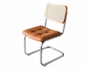 Quality Vintage Armless Rattan Cesca Chair With PU Leather / Fabric Seat wholesale
